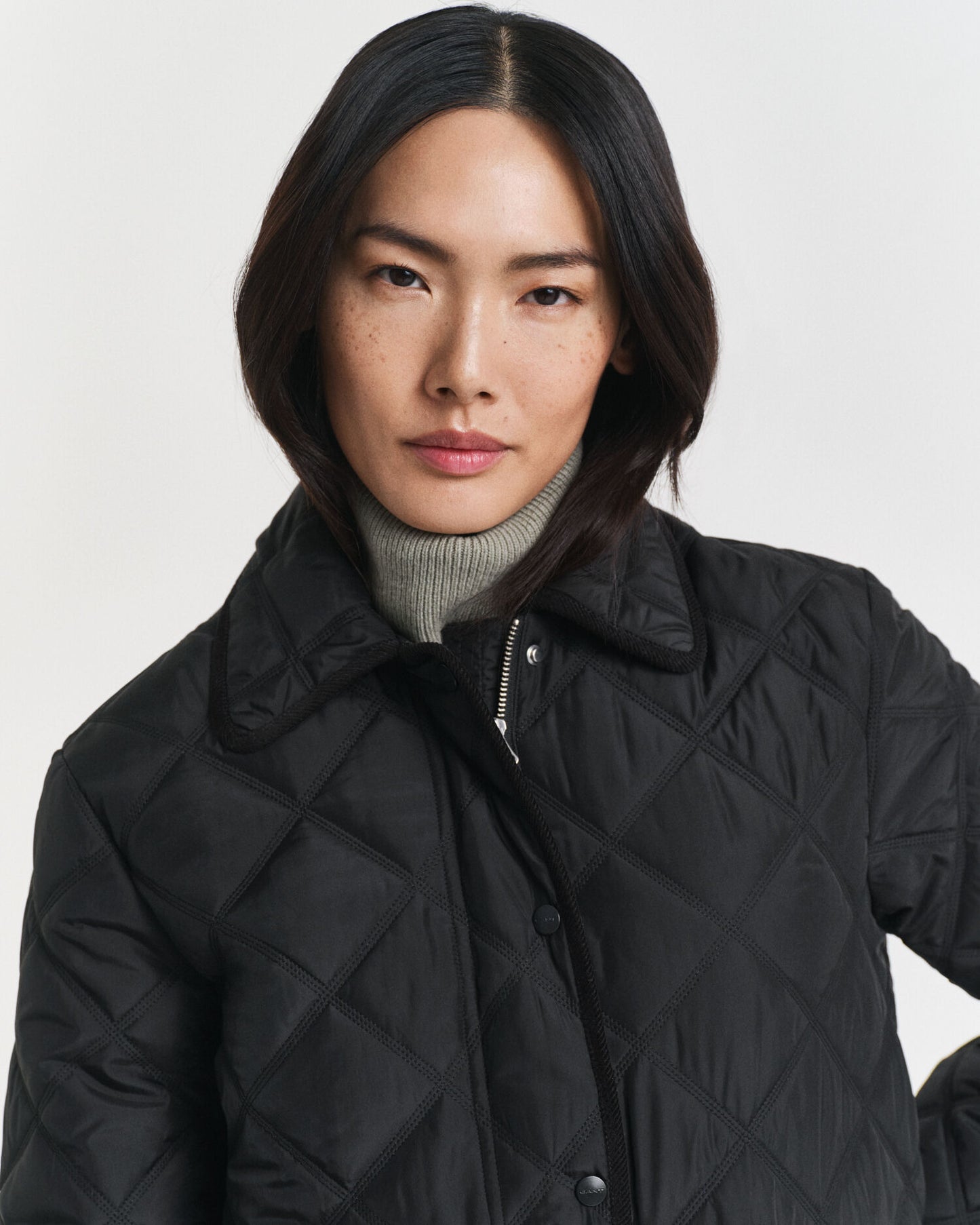 Quilted Corduroy Trim Jacket