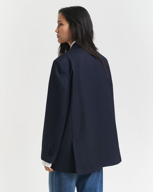 Oversized Wool Hopsack Blazer