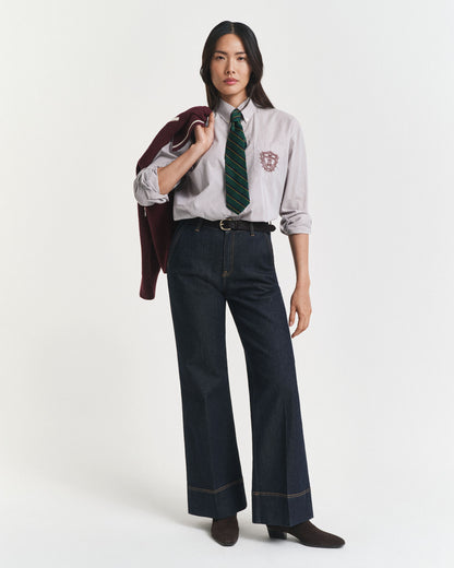 Wide Flared Tailored Jeans