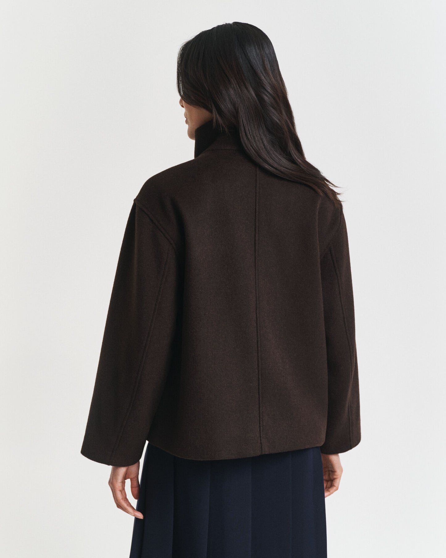 Short Wool Zip Jacket