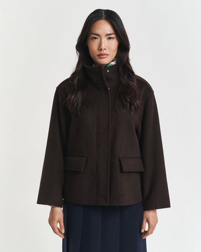 Short Wool Zip Jacket