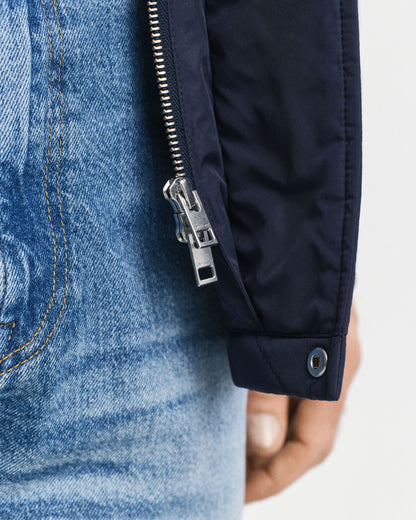 Quilted Windcheater Mid-Length Jacket