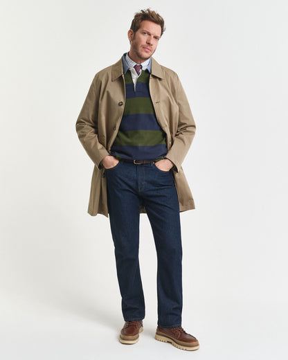 Chambray Collar Striped Heavy Rugger