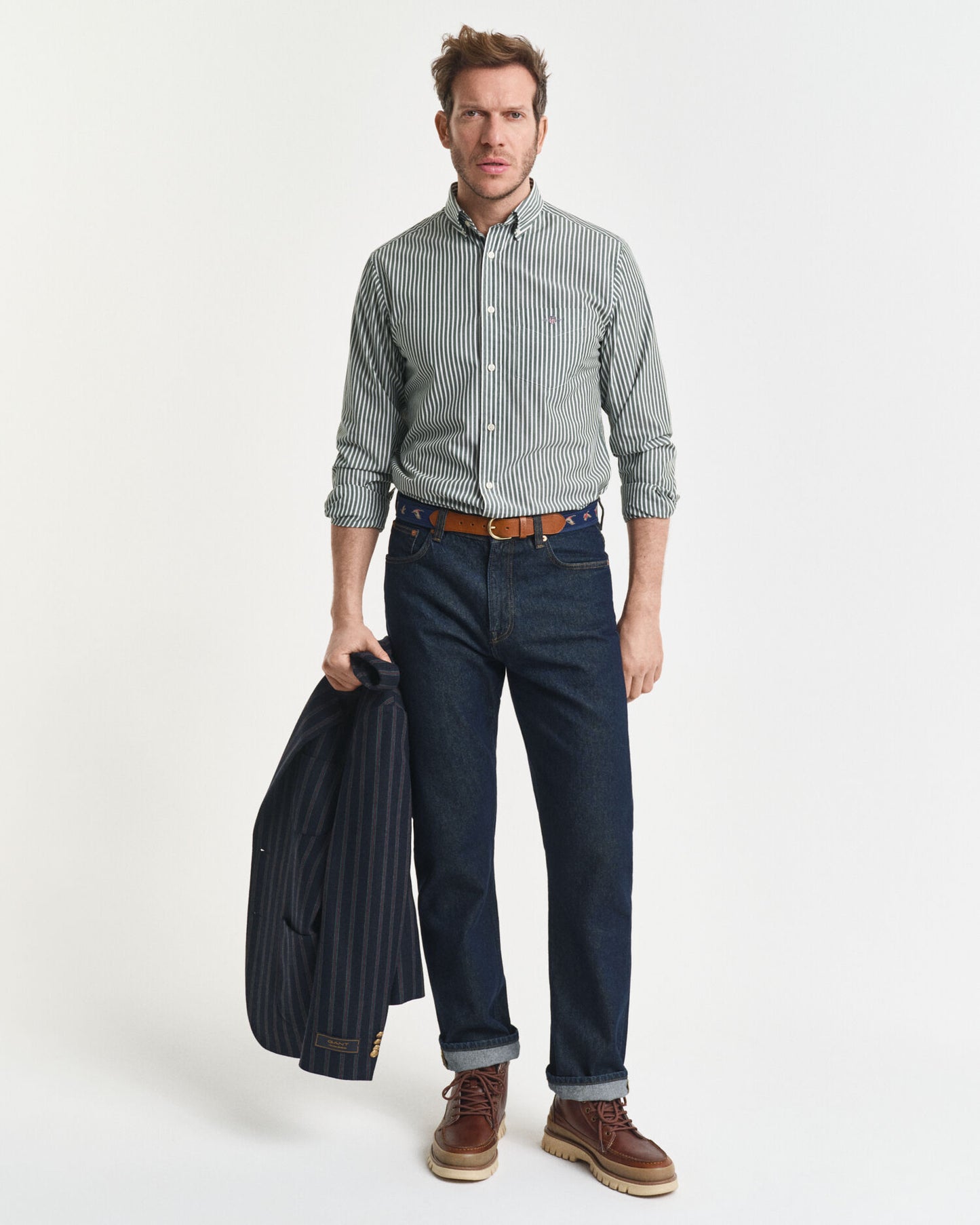 Regular Fit Striped Poplin Shirt