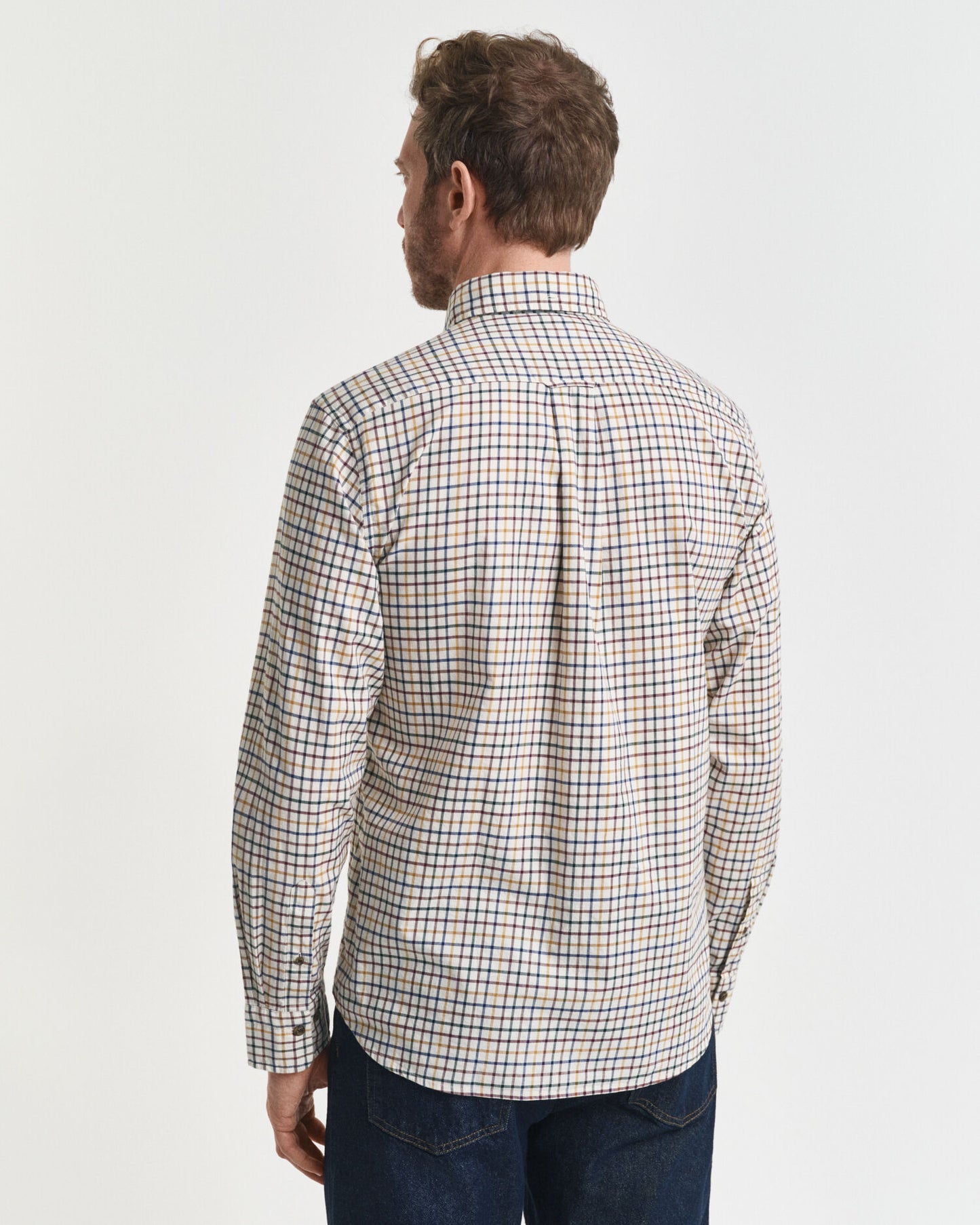 Regular Fit Tattersall Checked Twill Shirt