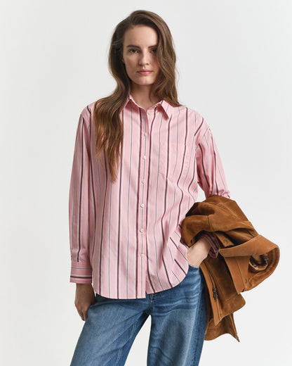 Relaxed Fit Classic Striped Poplin Shirt