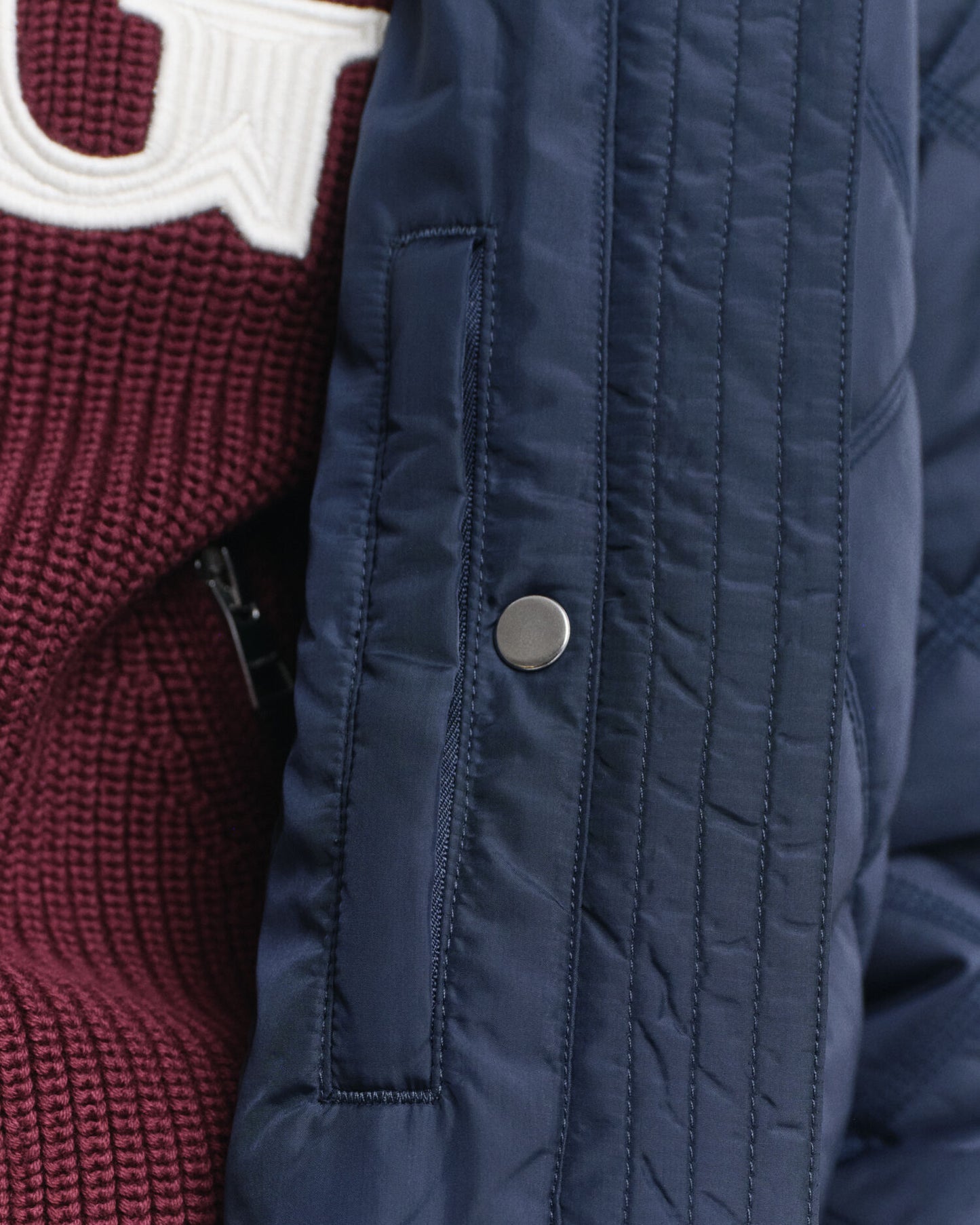 Quilted Corduroy Trim Jacket