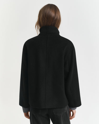 Short Wool Zip Jacket
