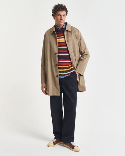 Multicolored Striped Crew Neck Sweater