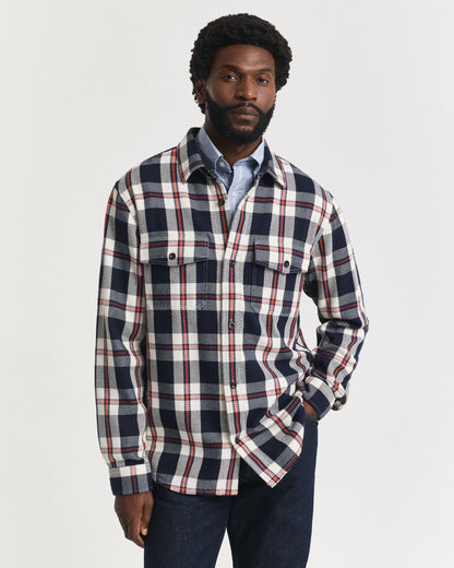 Checked Twill Overshirt