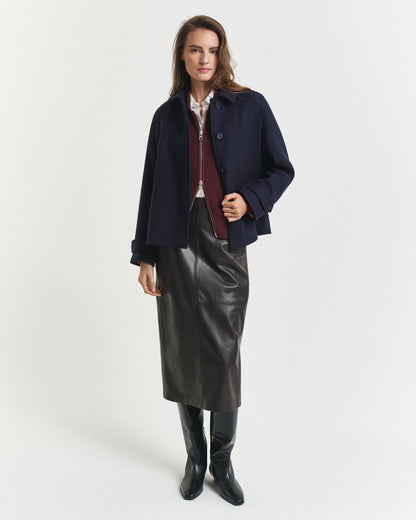 Leather Midi Pencil Skirt