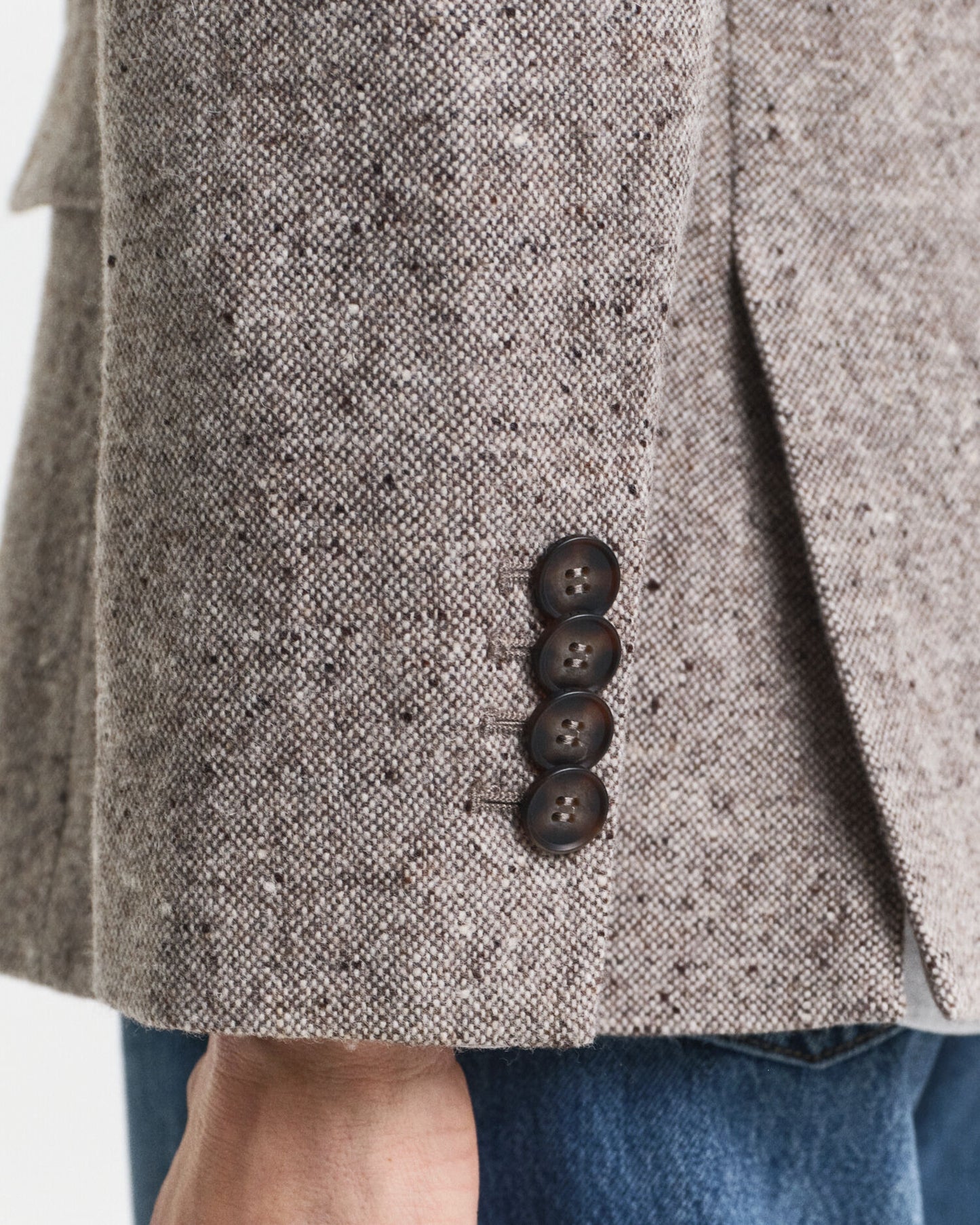 Regular Fit Textured Wool Blazer