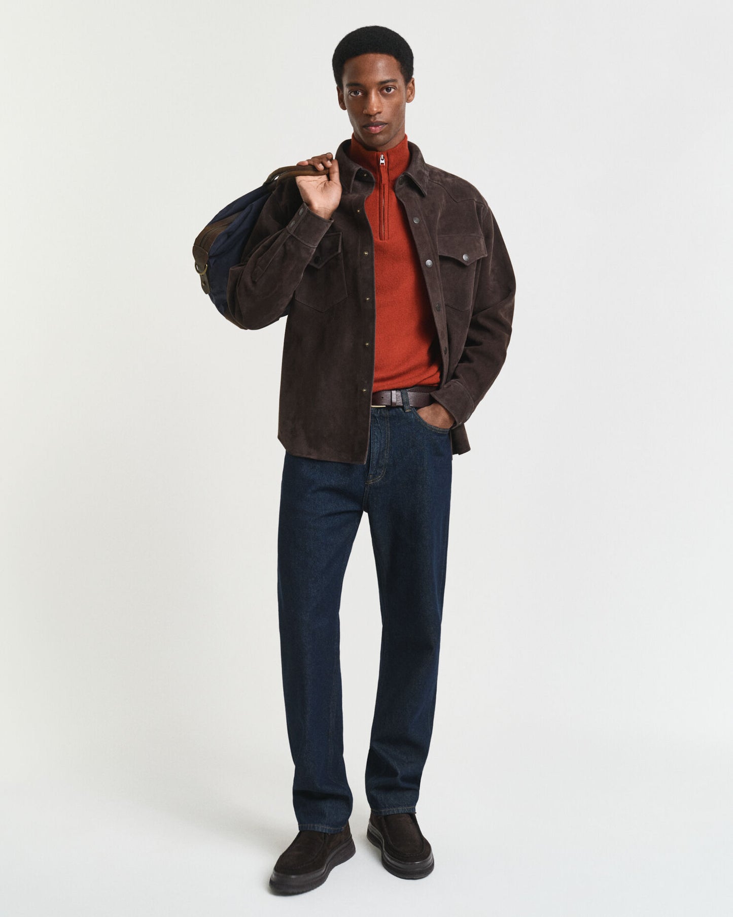 Superfine Lambswool Half-Zip Sweater