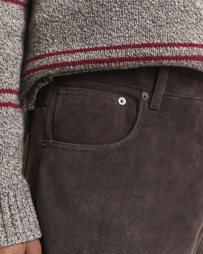 Suede Straight Fit Jeans