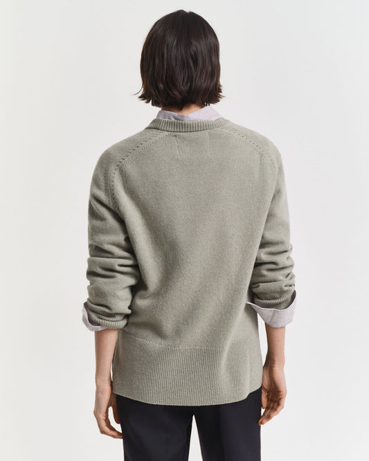 Soft Wool Cashmere Blend Crew Neck Sweater