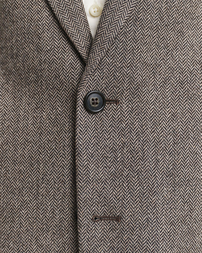 Slim Fit Flannel Herringbone Suit Jacket