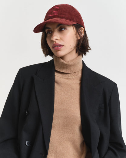 G Embroidered Corduroy Cap