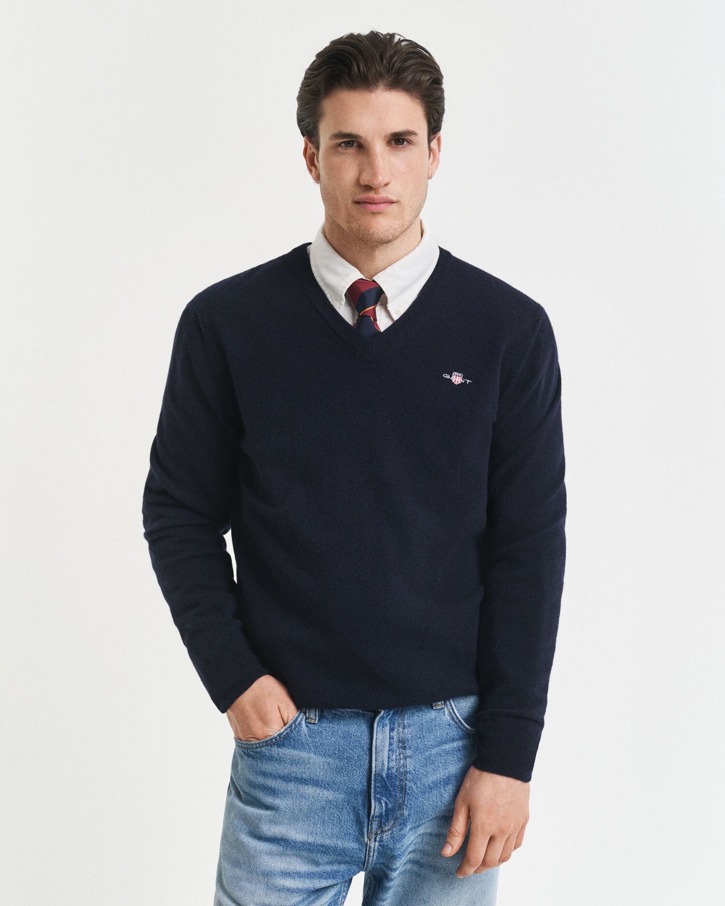 Superfine Lambswool V-Neck Sweater