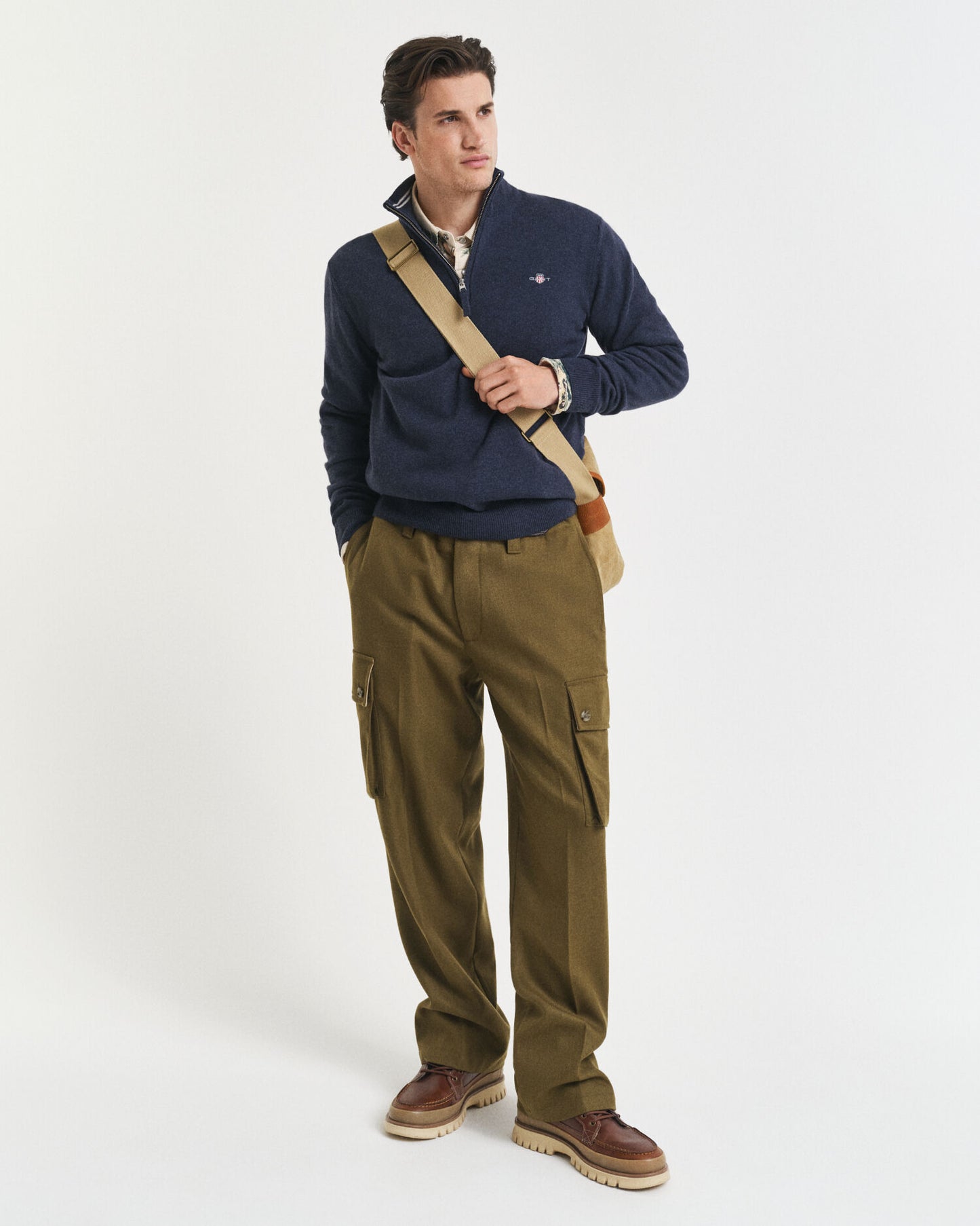 Superfine Lambswool Half-Zip Sweater