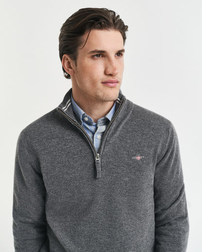 Superfine Lambswool Half-Zip Sweater