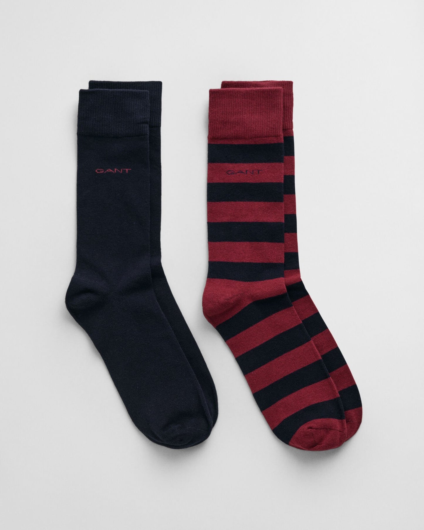 2-Pack Barstriped & Solid Socks