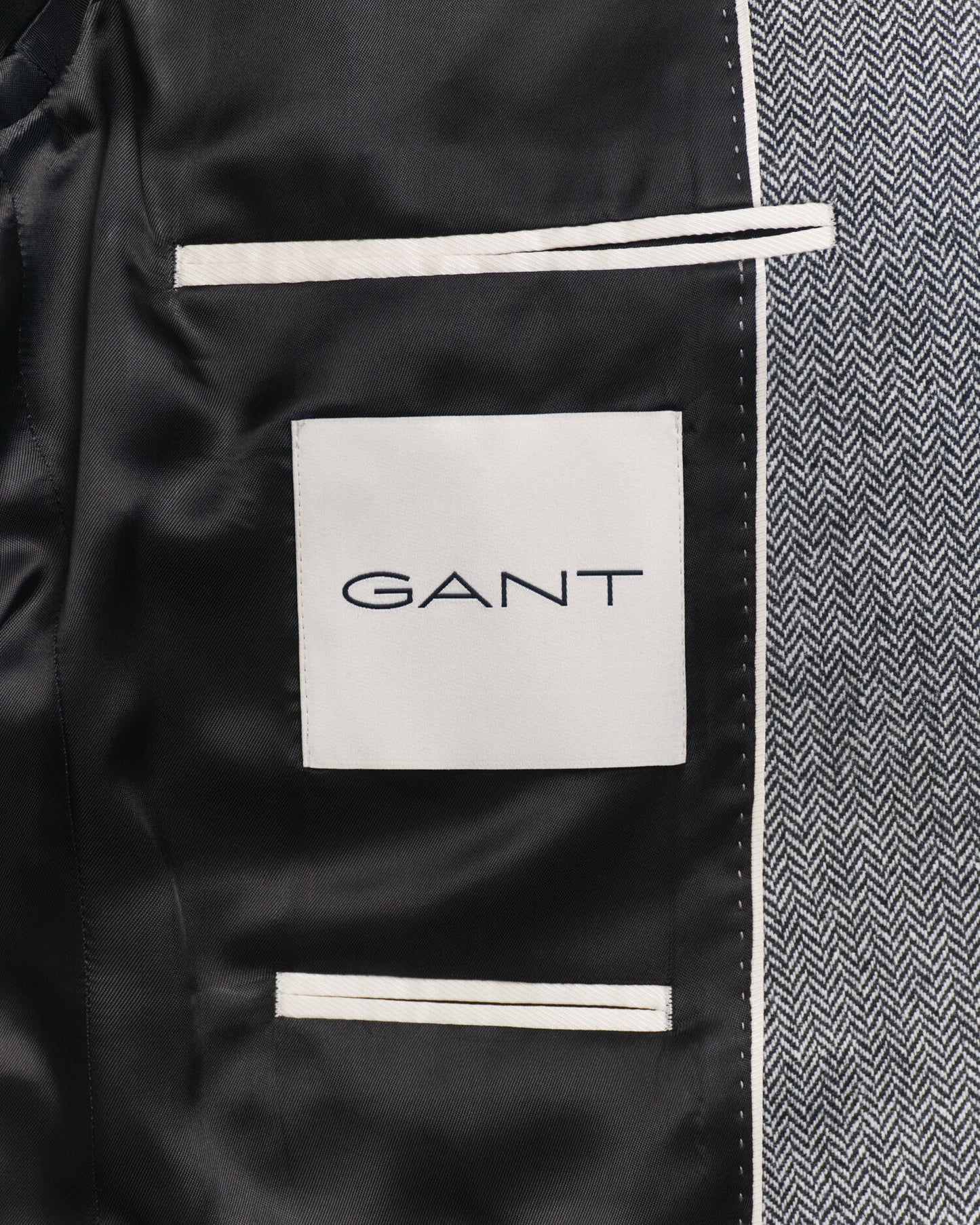 Slim Fit Flannel Herringbone Suit Jacket