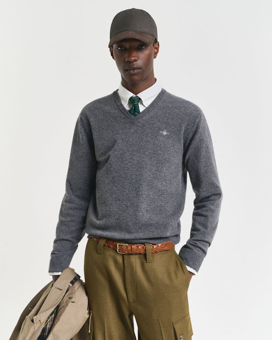 Superfine Lambswool V-Neck Sweater