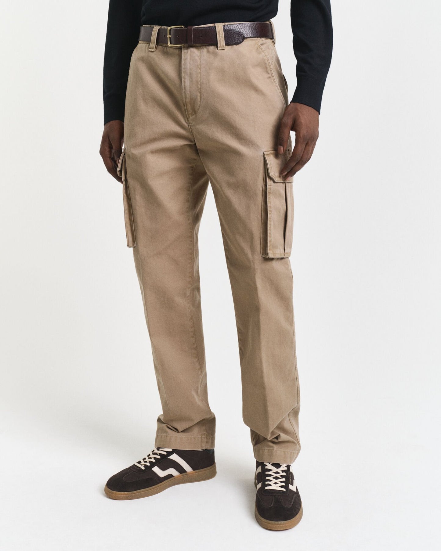 Regular Fit Cotton Twill Cargo Pants