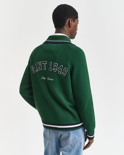 1949 Graphic Zipped Cardigan