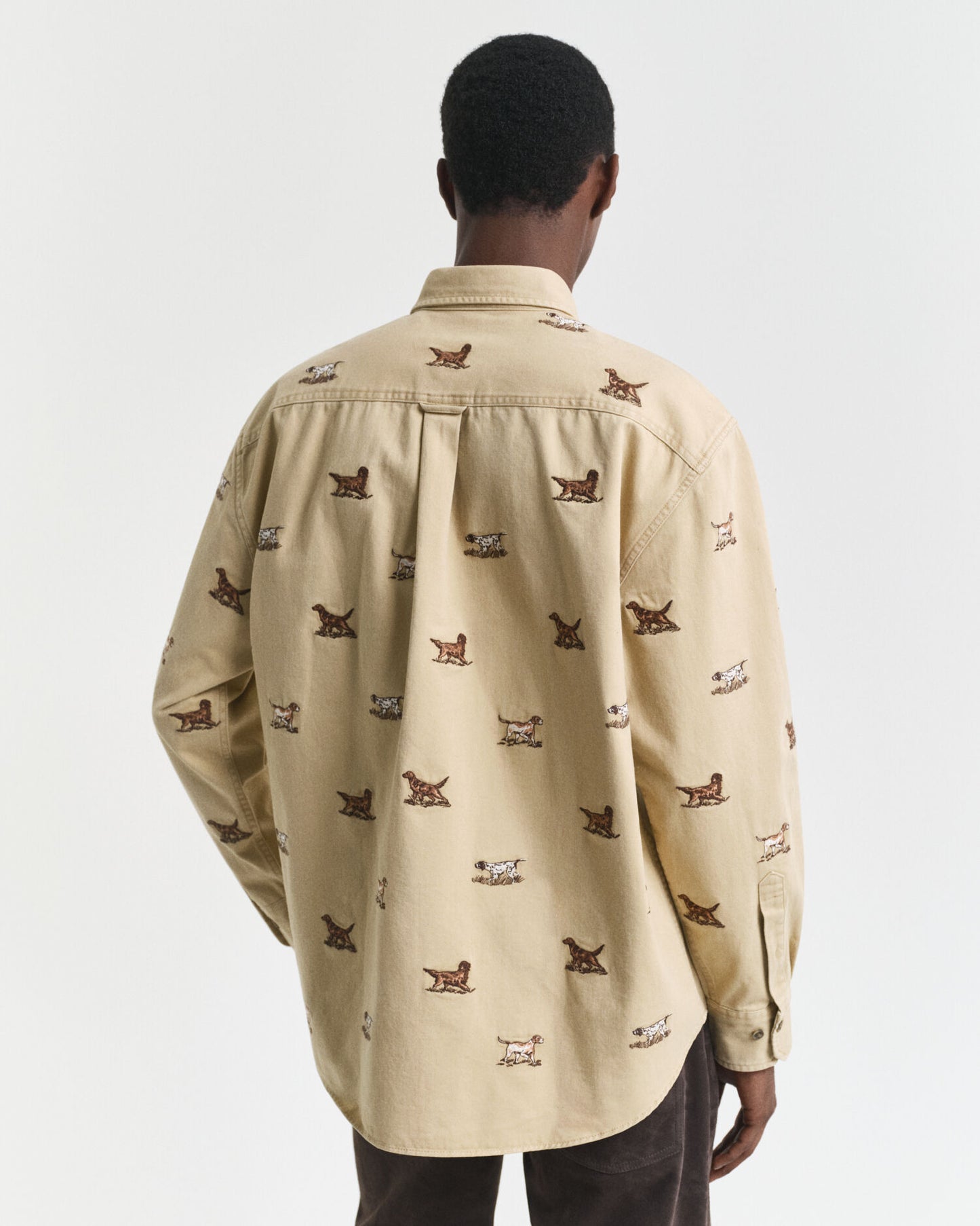 Relaxed Fit Embroidered Twill Shirt