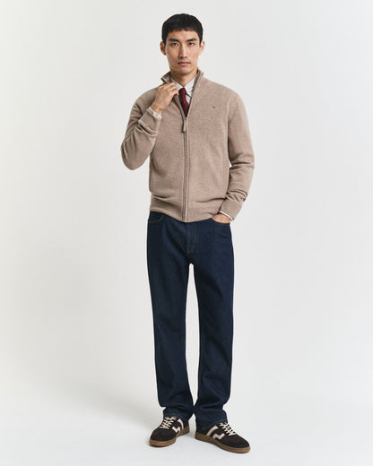 Superfine Lambswool Zip Cardigan
