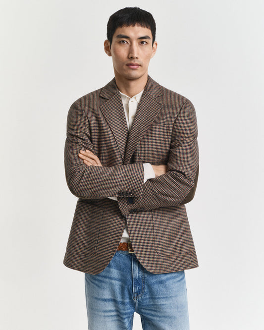 Slim Fit Houndstooth Check Blazer