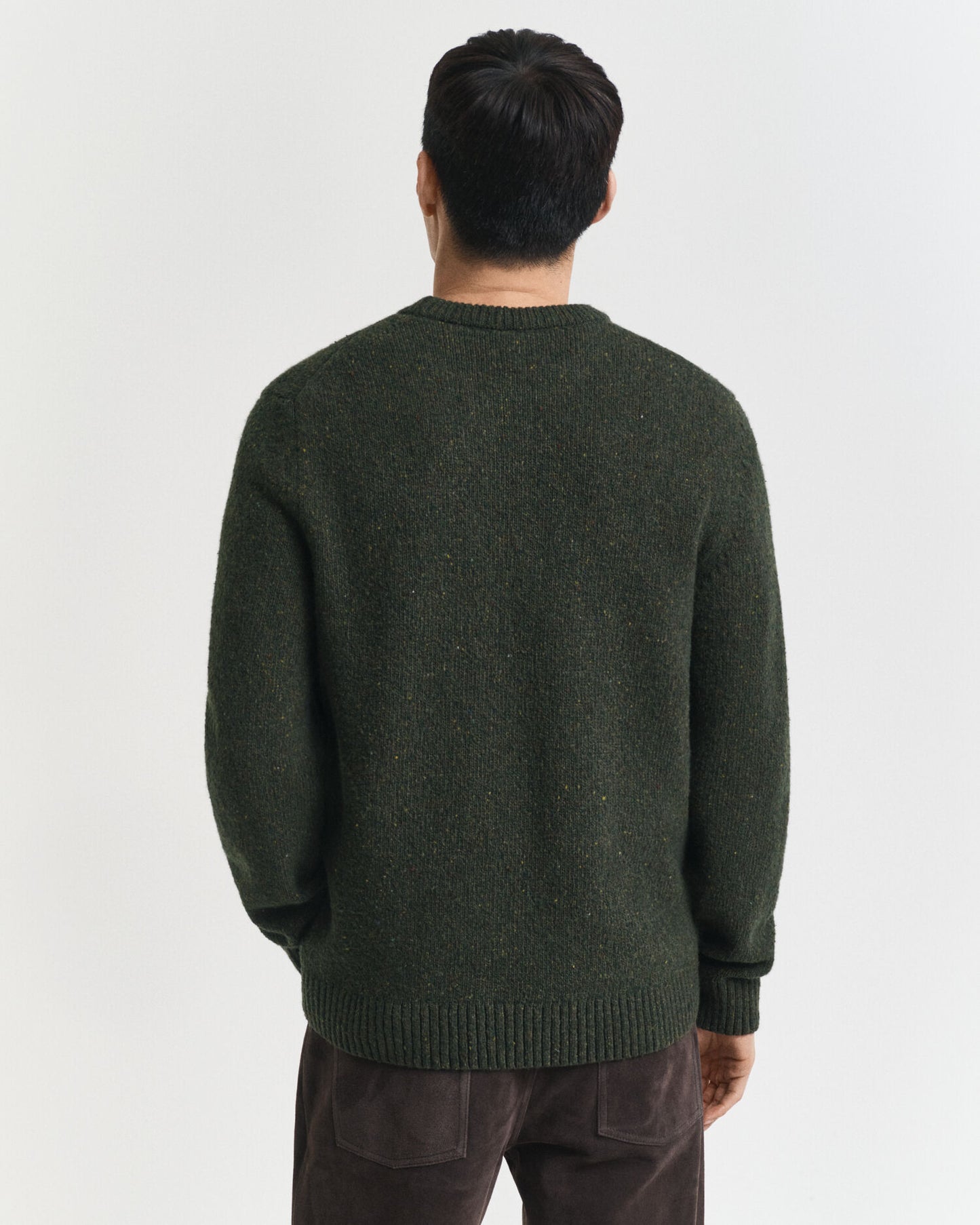 Wool Blend Nepps Crew Neck Sweater