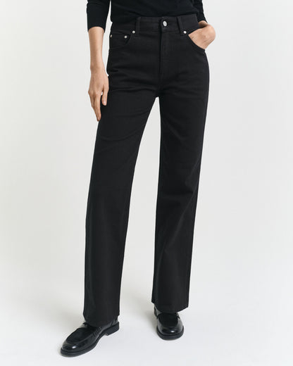 Slim Fit Flared Black Jeans