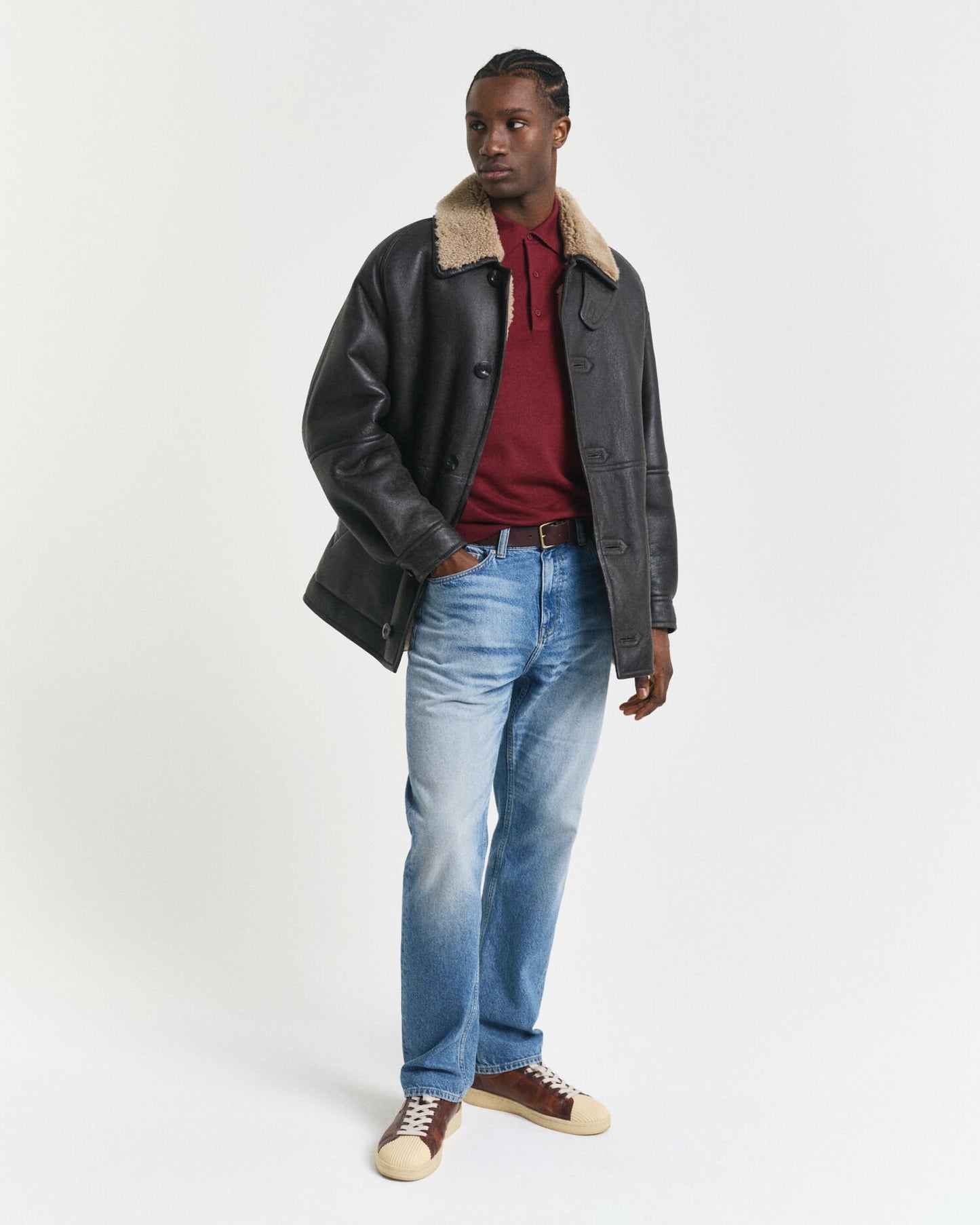 Extra Fine Merino Wool Polo Sweater