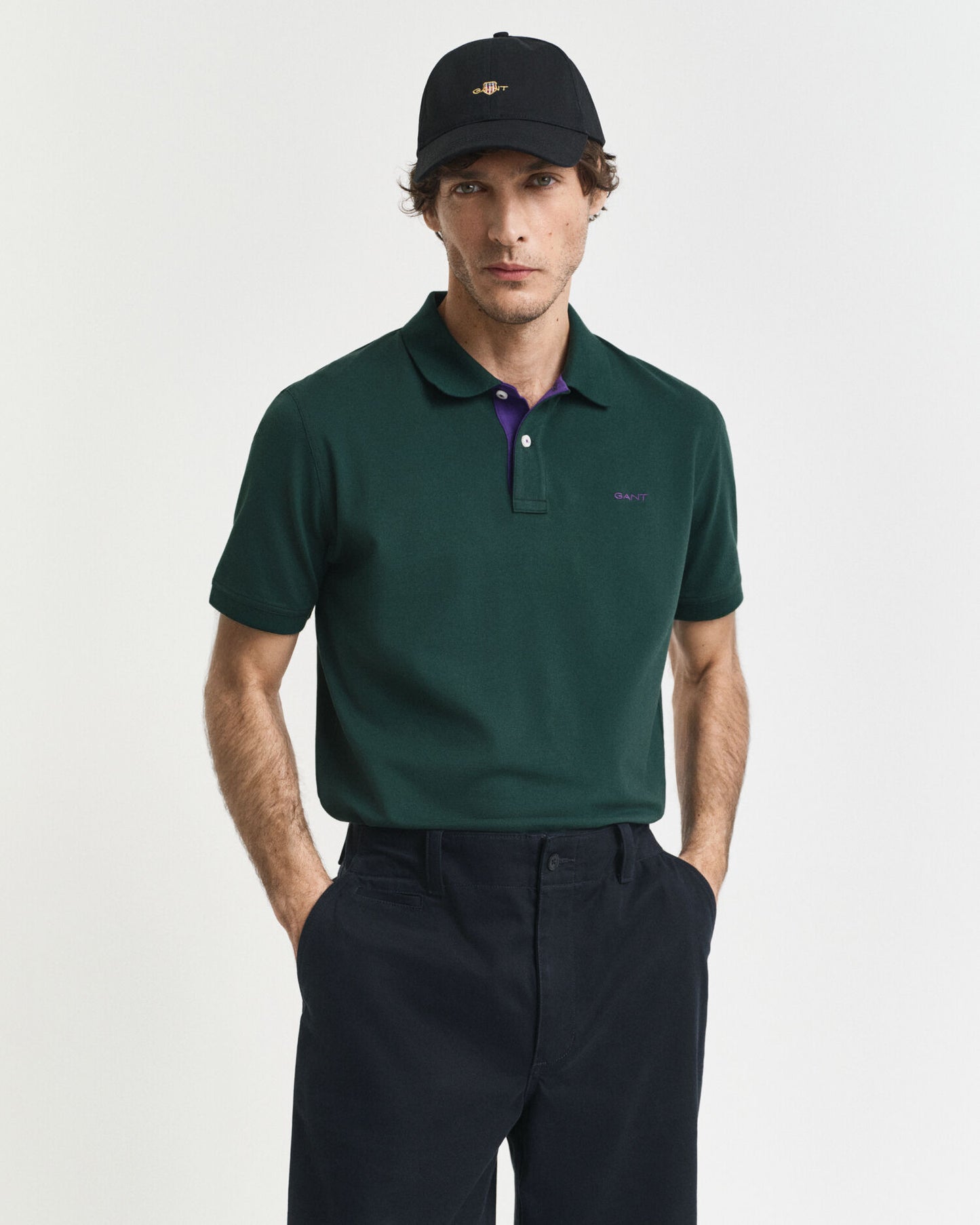 Contrast Piqué Polo Shirt