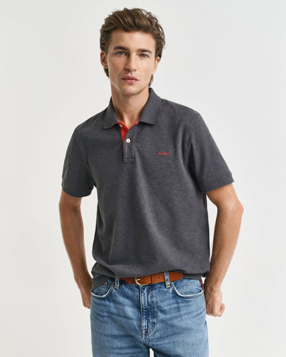 Contrast Piqué Polo Shirt