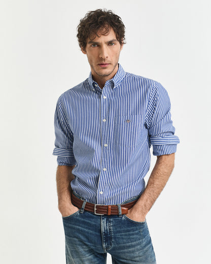 Regular Fit Striped Poplin Shirt